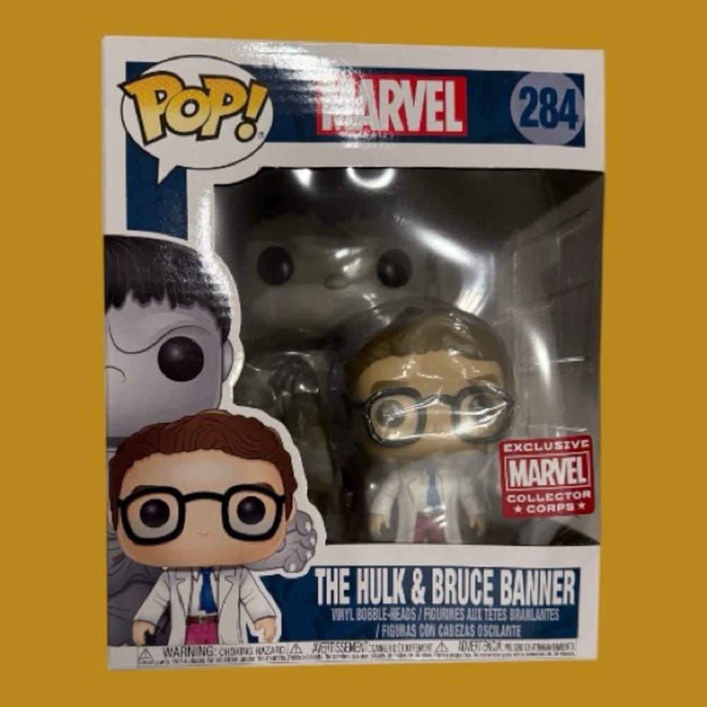 Funko Pop Marvel The Hulk & Bruce Banner Vinyl Bobble-Heads 284